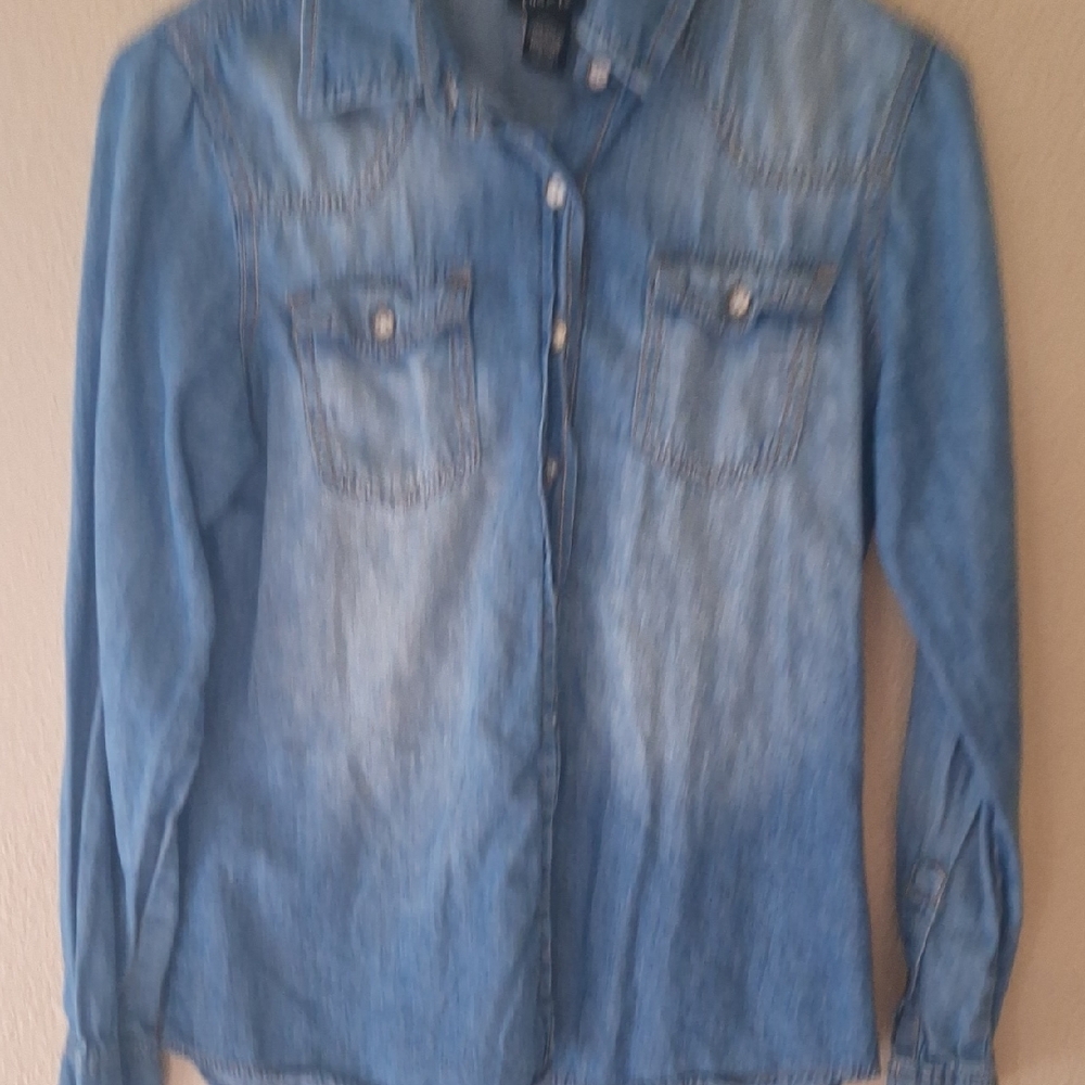 Denim Long Sleeve Shirt - Picture 6 of 7